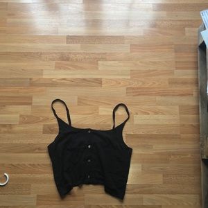 Cute button down crop tank